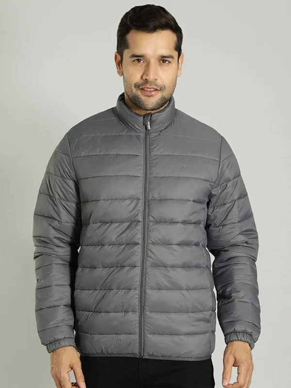 Men Solid Full Sleeve Puffer Jacket