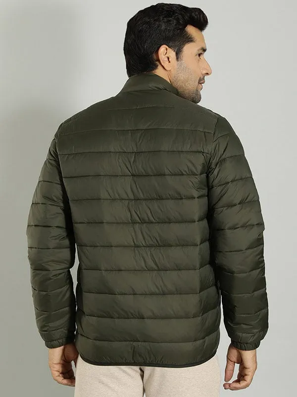 Men Solid Full Sleeve Puffer Jacket