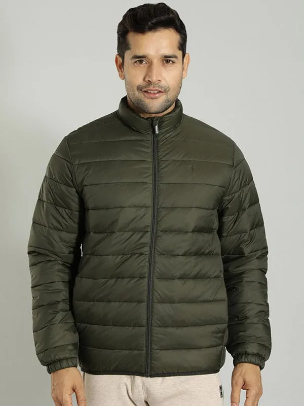 Men Solid Full Sleeve Puffer Jacket