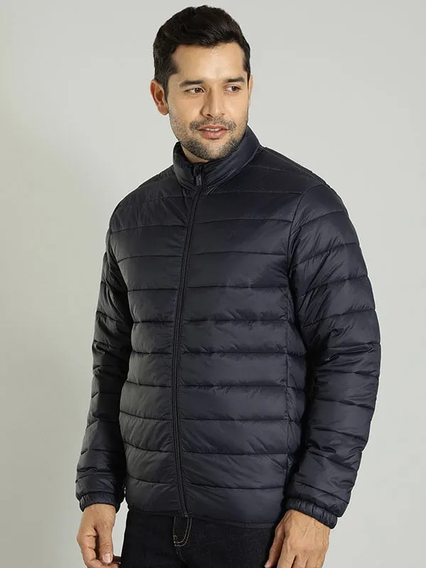 Men Solid Full Sleeve Puffer Jacket