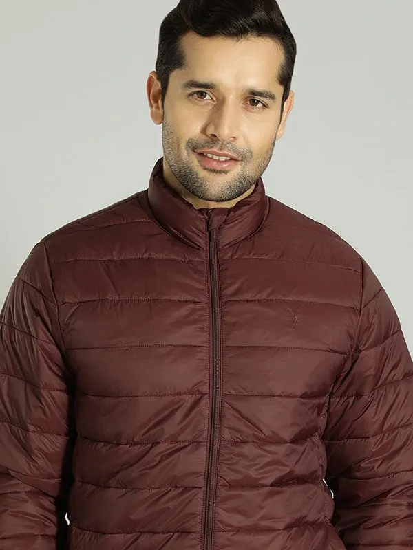 Men Solid Full Sleeve Puffer Jacket