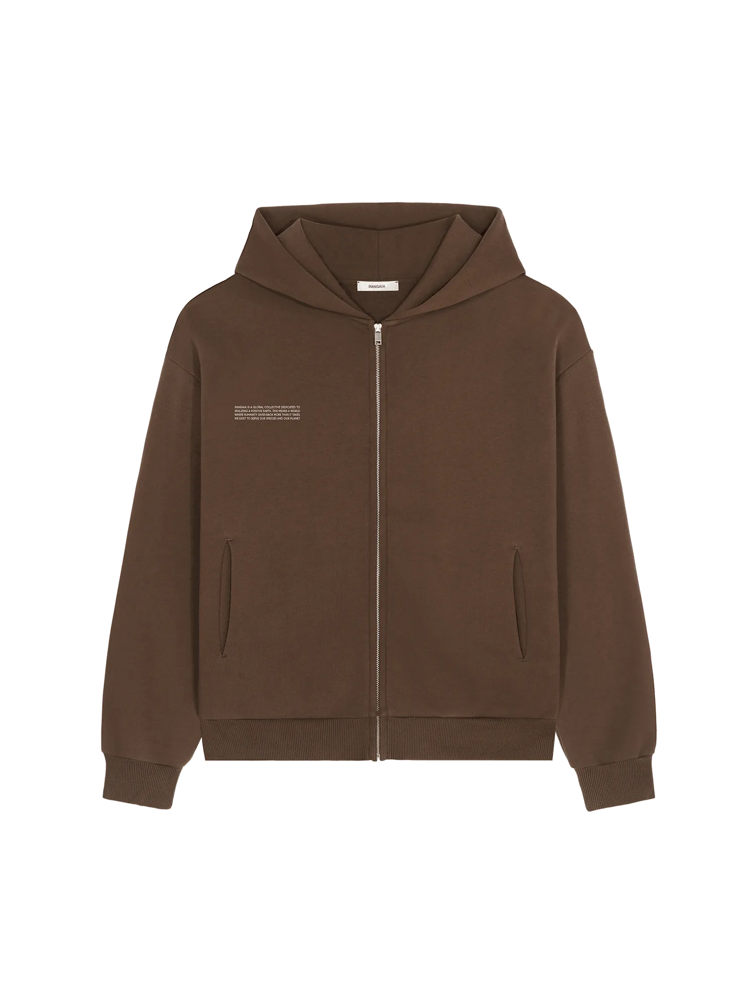 Mens DNA Heavyweight Zipped Hoodie—cacoa brown