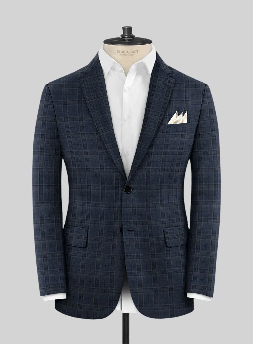 Napolean Blue Hunting Plaid Wool Jacket