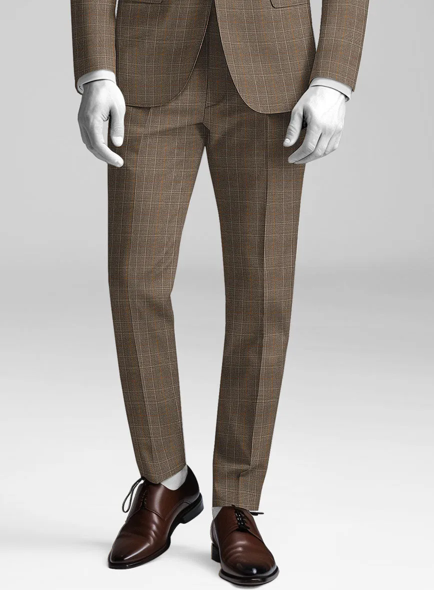 Napolean Porter Prince Of Wales Brown Wool Pants