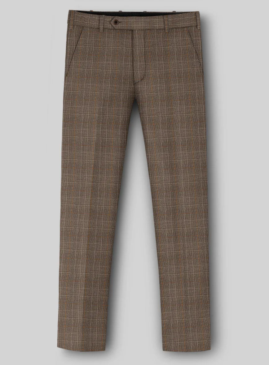 Napolean Porter Prince Of Wales Brown Wool Pants