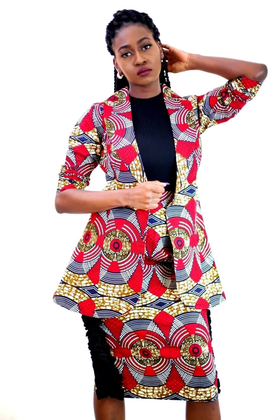 New in African Print Ankara Jacket / Boyfriend Jacket/ outerwear