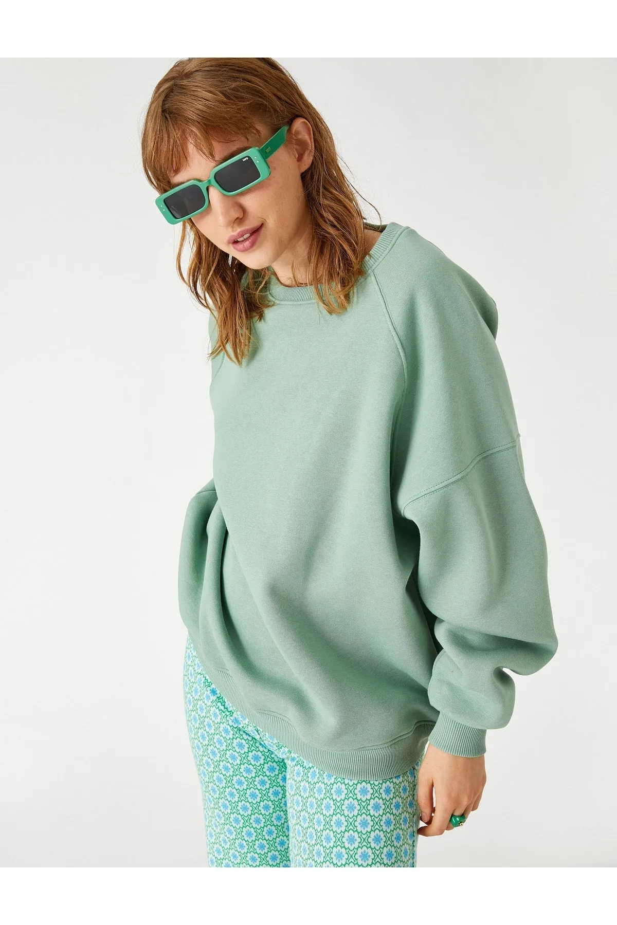 Oversized Crew Neck Sweatshirt - Koton