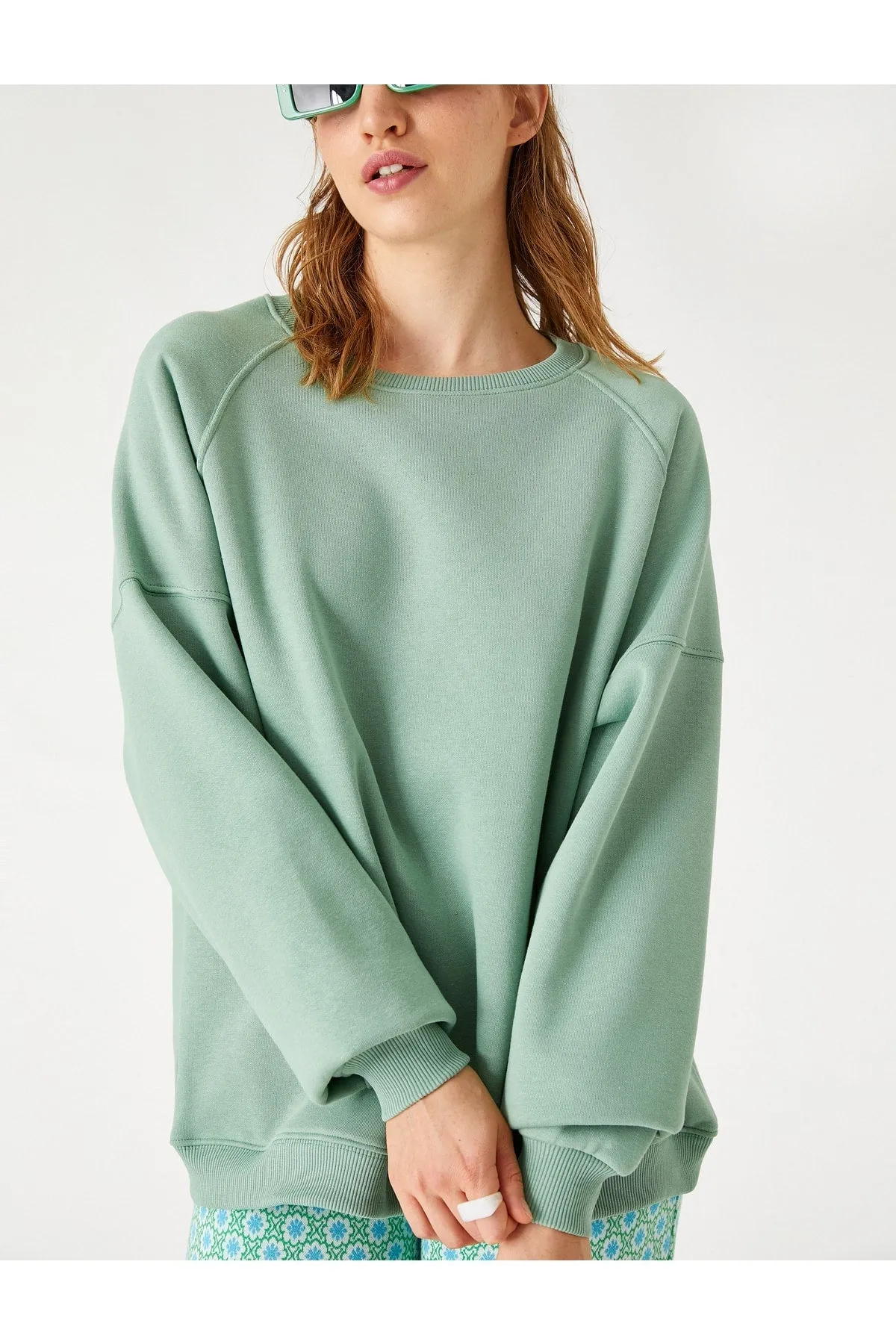 Oversized Crew Neck Sweatshirt - Koton