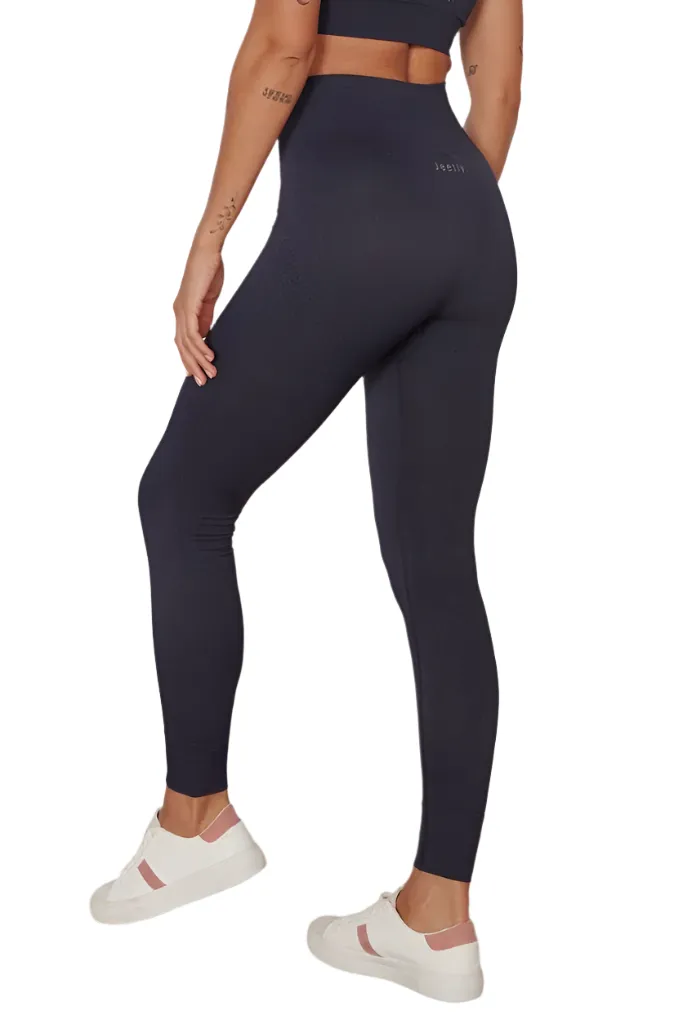 Petite Seam Free Sports Leggings - Piper Navy Blue - Recycled Fabric