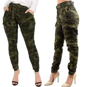 "Lauren" Camo High Waist Jogger Pants