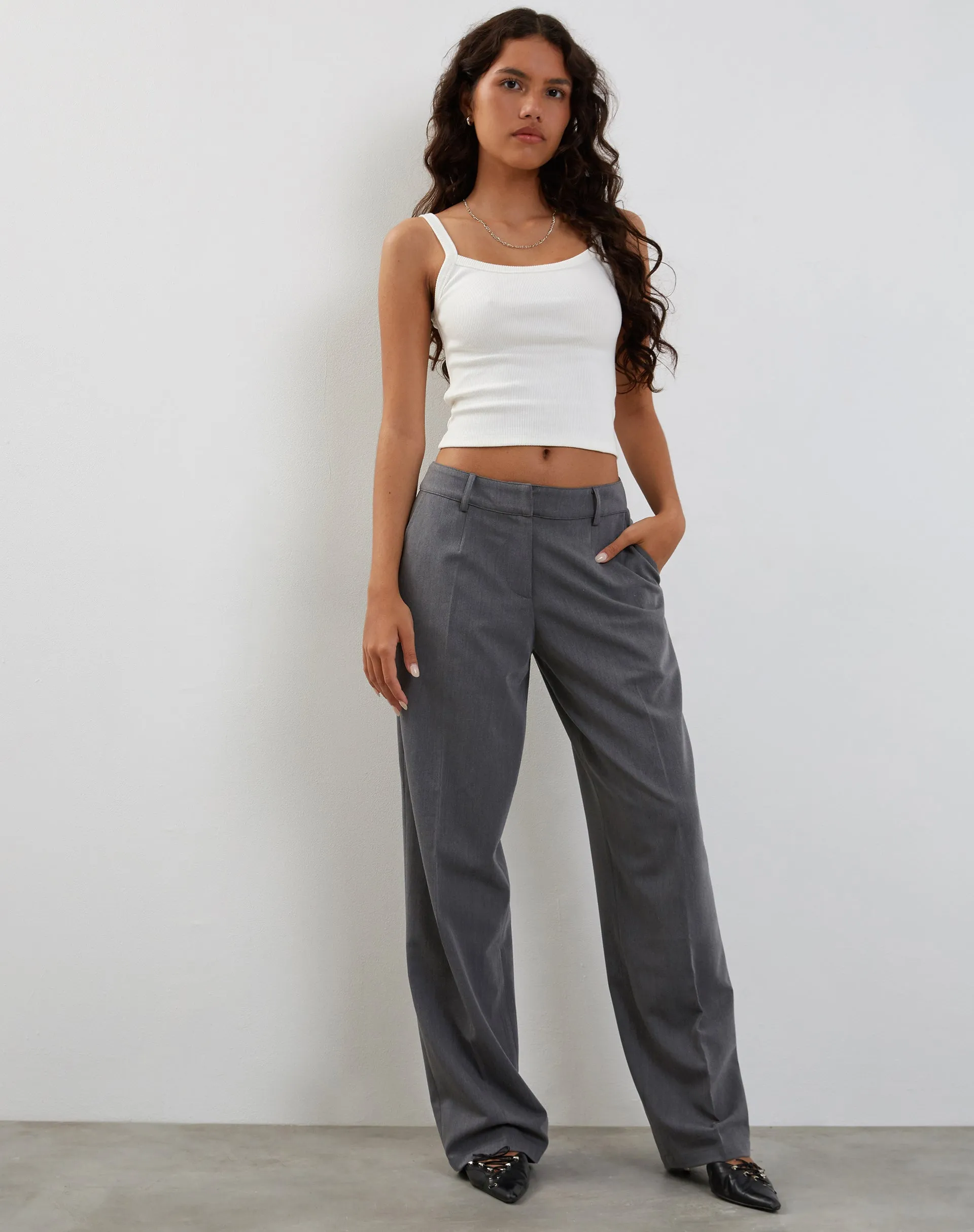 Sirkia Low Rise Tailored Trouser in Charcoal