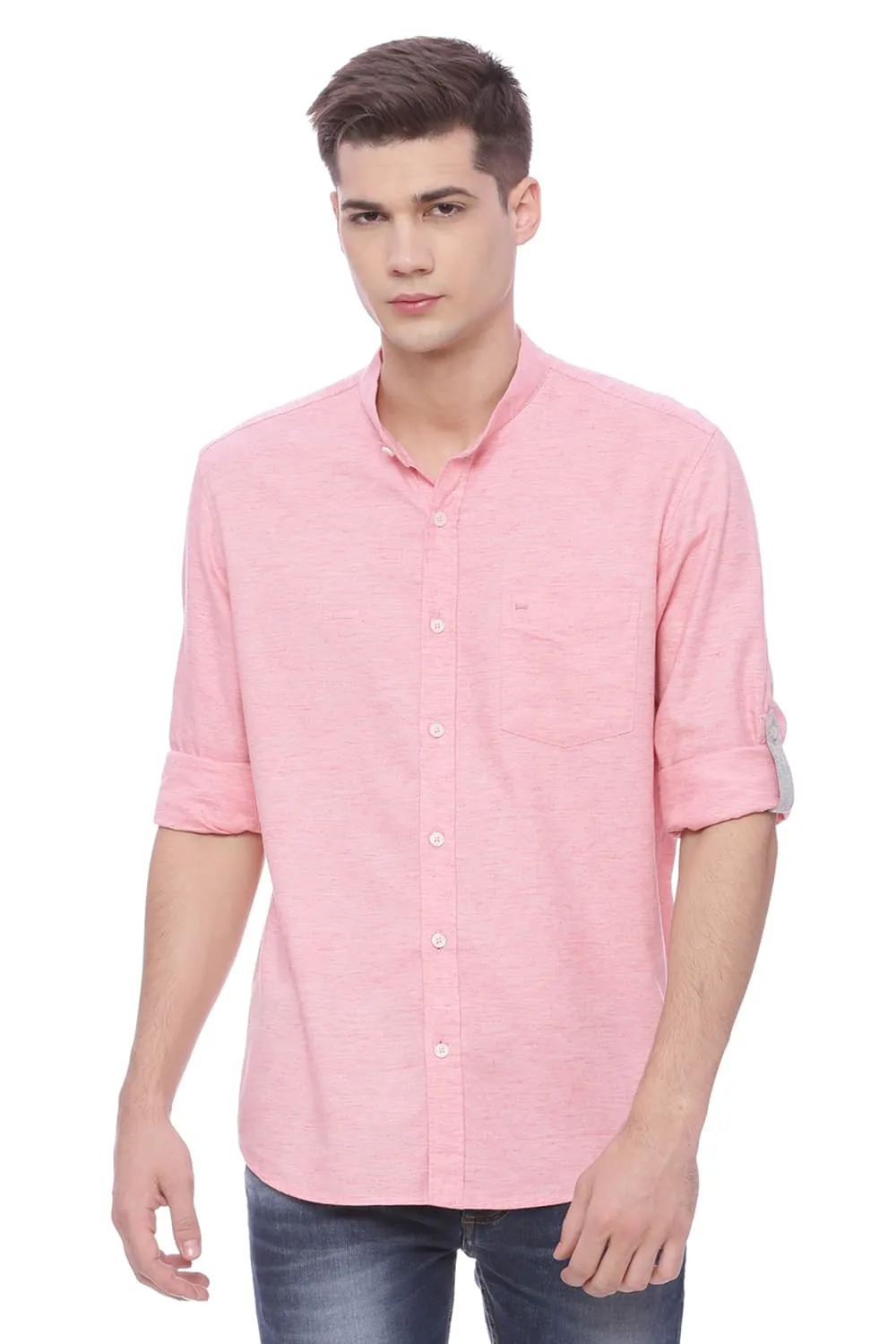 Slim Fit Twill Chambray Shirt