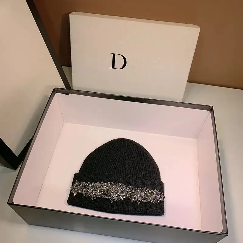 Stylish Woolen Rhinestone Hats