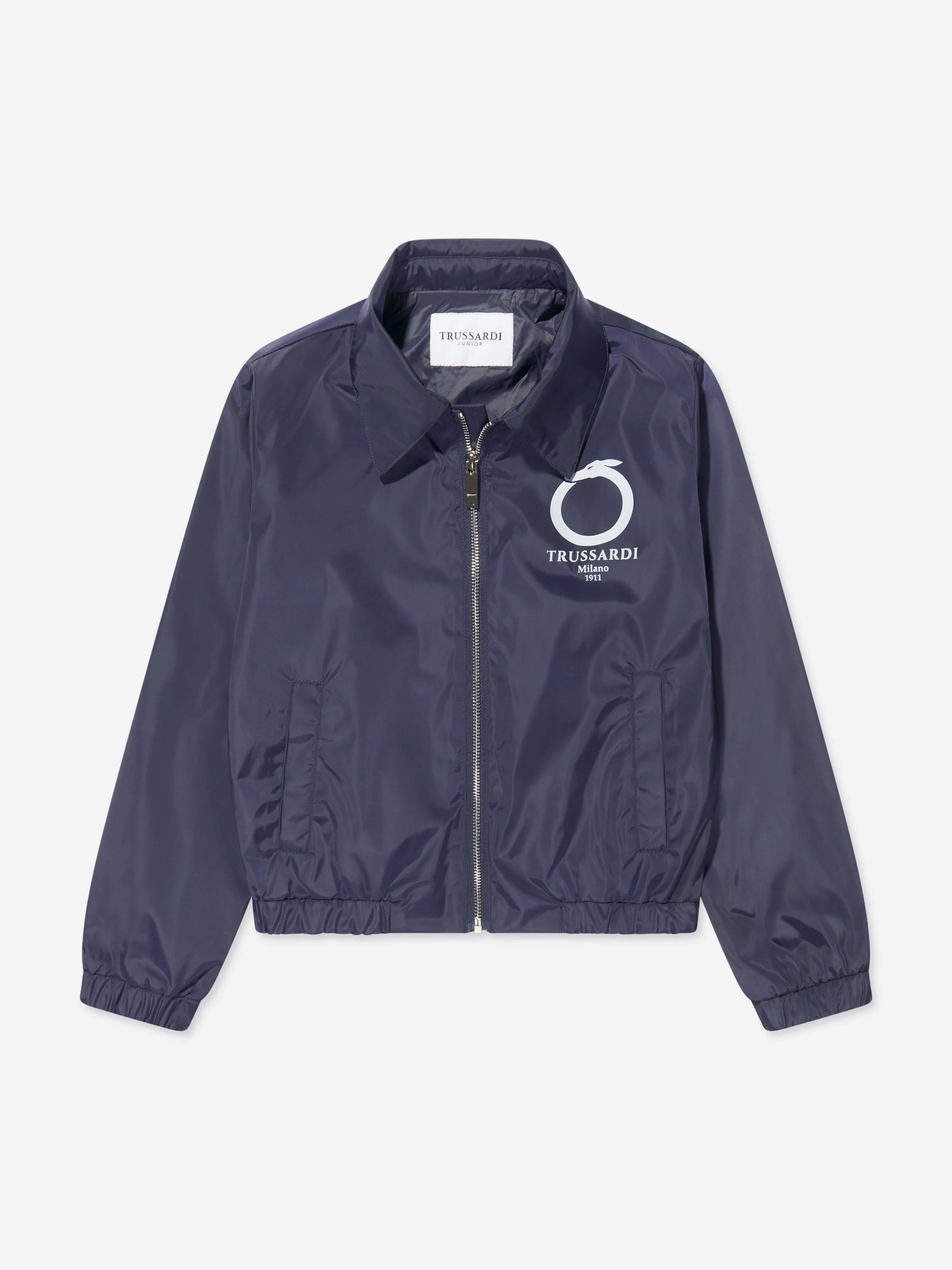 Trussardi Boys Balio Zip Up jacket in Navy