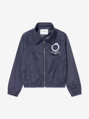 Trussardi Boys Balio Zip Up jacket in Navy