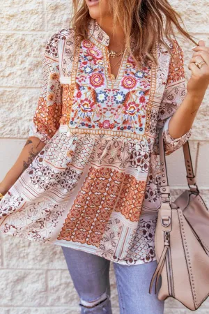 V-Neck Boho Babydoll