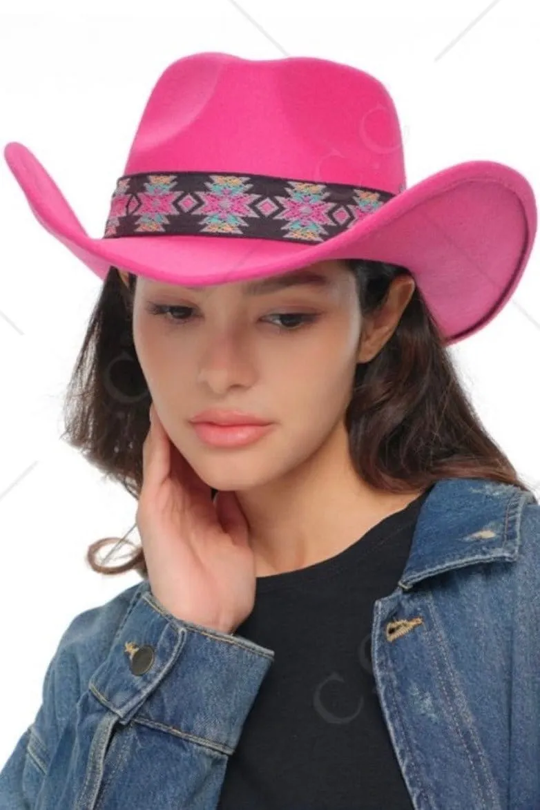 VCE0063 Fernanda Southwest Pattern Cowboy Hat