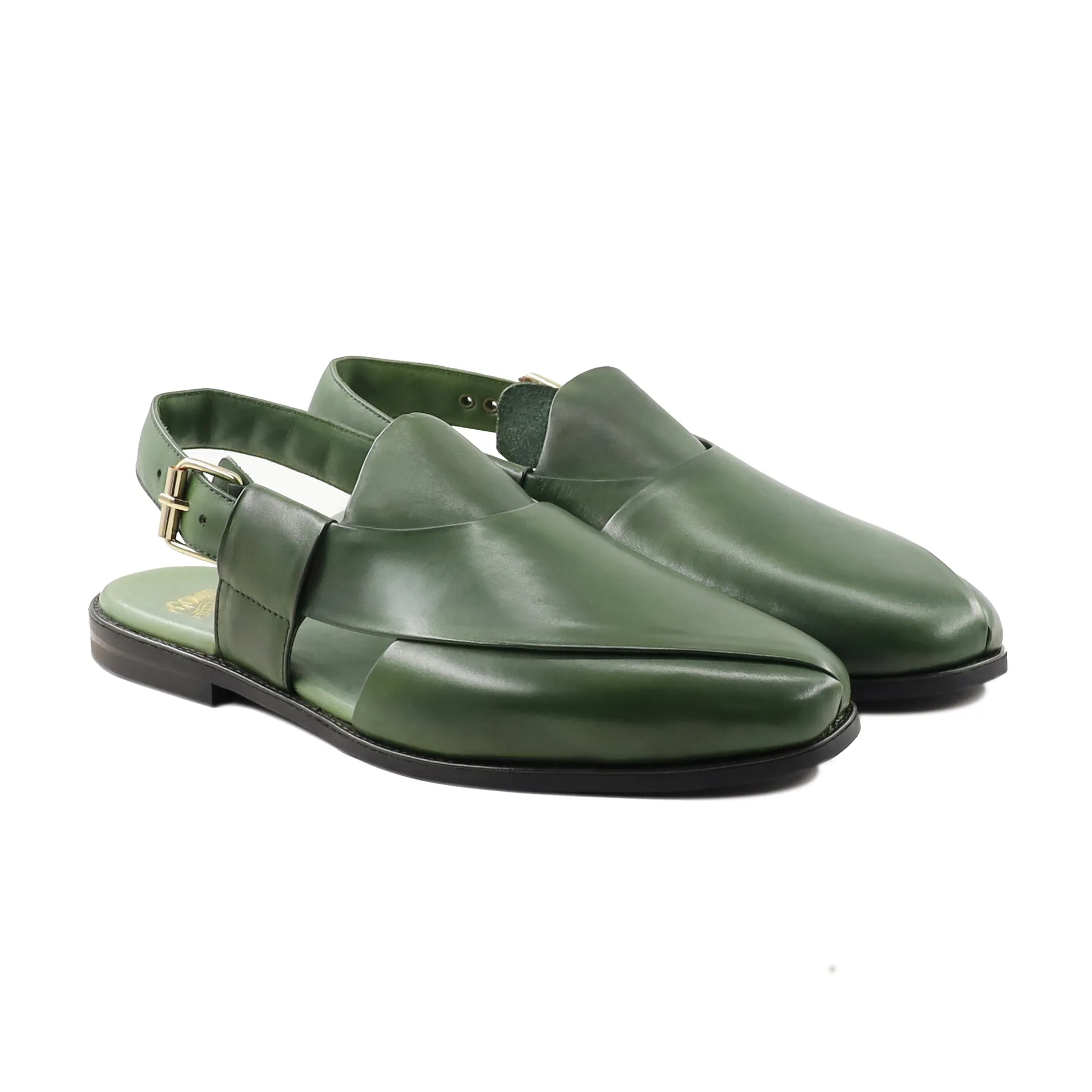 Willis - Men's Green Calf Leather Sandal