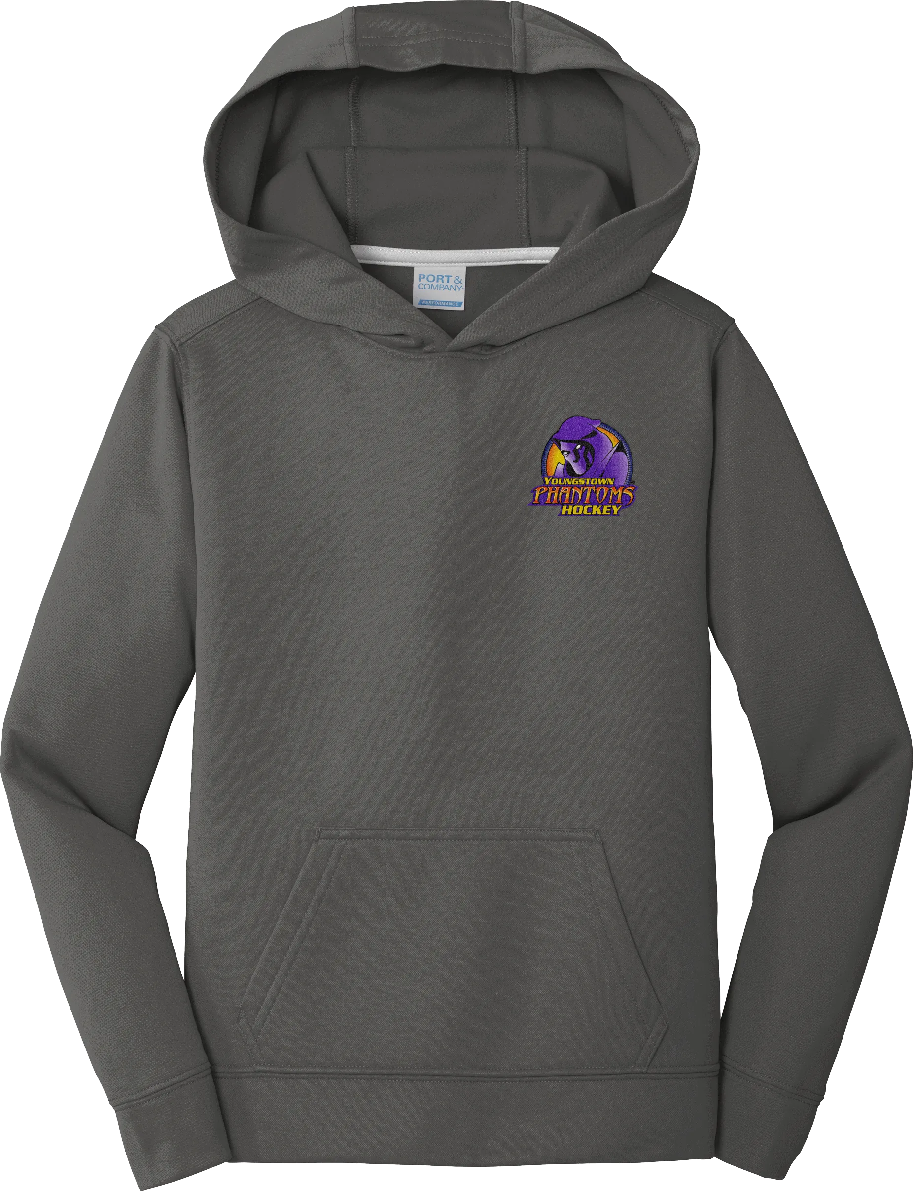 Youngstown Phantoms Youth Performance Fleece Pullover Hooded Sweatshirt